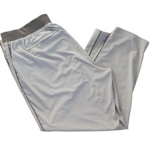 EUC Athleta Brooklyn Ankle Pants Grey Stripe Size 18